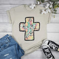 Floral Cross Graphic Tee Hoodie, Sweatshirt | RetroVerseTees.com