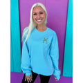 Floral Embroidered Initial Sweatshirt (S-XL) T-Shirts, Hoodie | RetroVerseTees.com