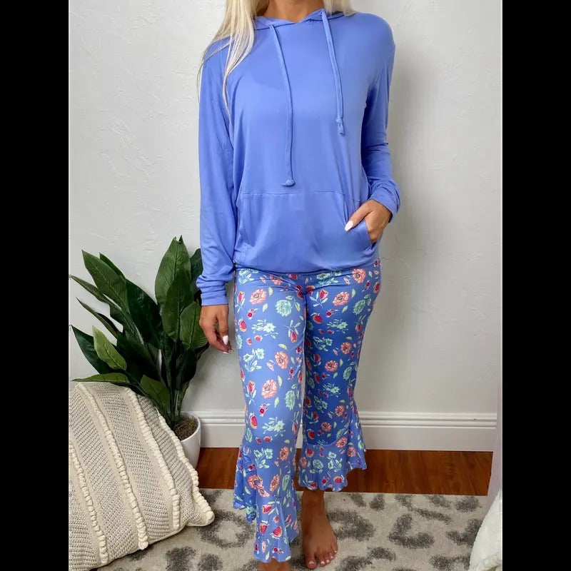 Floral Flounce Pajama Set T-Shirts, Hoodie, Sweatshirt | RetroVerseTees.com