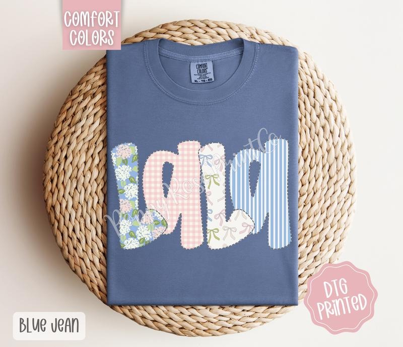 Floral Lala Comfort Colors Shirt, Cute Spring Grandma Tshirt, Coquette Tee Hoodie, Sweatshirt | RetroVerseTees.com