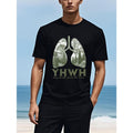 Floral Lung Christian Our Very Breath Speaks His Name YHWH T-Shirt, 100% Cotton Easter shirt for Men Dad, 180g Happy...