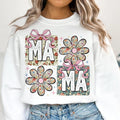 Floral Mama Coquette Bow Tee, Retro Mama Flower Shirt, Mama Groovy, Preppy Shirt, Mothers Day Gift Hoodie, Sweatshirt