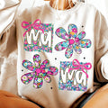 Floral Mama Coquette Tee, Mama Flower Preppy Pink Sweater, Retro Mama Flower Tee, Mothers Day Gift Hoodie, Sweatshirt