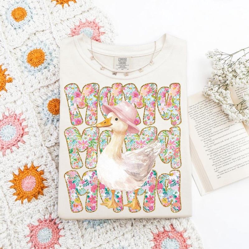 Floral Mama Goose Shirt, Mama Goose Shirt, Girly Shirt, Goose Png, Mother's Day Shirt, Floral Mama Shirt, Duck Shirt,...
