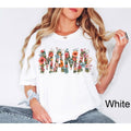 Floral Mama Shirt, Mama Sweatshirt, Retro Mom Tshirt, TNF'WB shield Day Gift, Flower Shirts for Women, Floral New Mom...