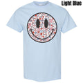 Floral Patriotic Happy Face  Gildan Short Sleeve T-Shirt 'NLB' Hoodie, Sweatshirt | RetroVerseTees.com