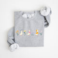 Floral Print Goose Crewneck, Bunny Easter Sweatshirt, Cute Spring Clothes Women, 2025 Easter Pastel Work Clothes Women,...