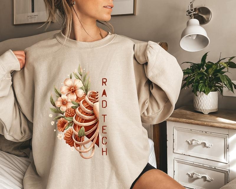 Floral Rad Tech Sweatshirt, Radiology Technician Shirt Best Price Hoodie | RetroVerseTees.com