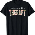 Floral Speech Therapy Speech Language Pathologist SLP Crew T-Shirt Hoodie, Sweatshirt | RetroVerseTees.com