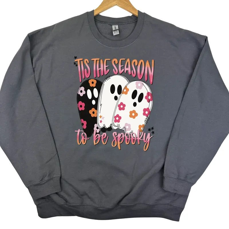 Floral Spooky Season Sweatshirt 'NLB' T-Shirts, Hoodie | RetroVerseTees.com