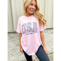 Floral USA Graphic Top T-Shirts, Hoodie, Sweatshirt | RetroVerseTees.com