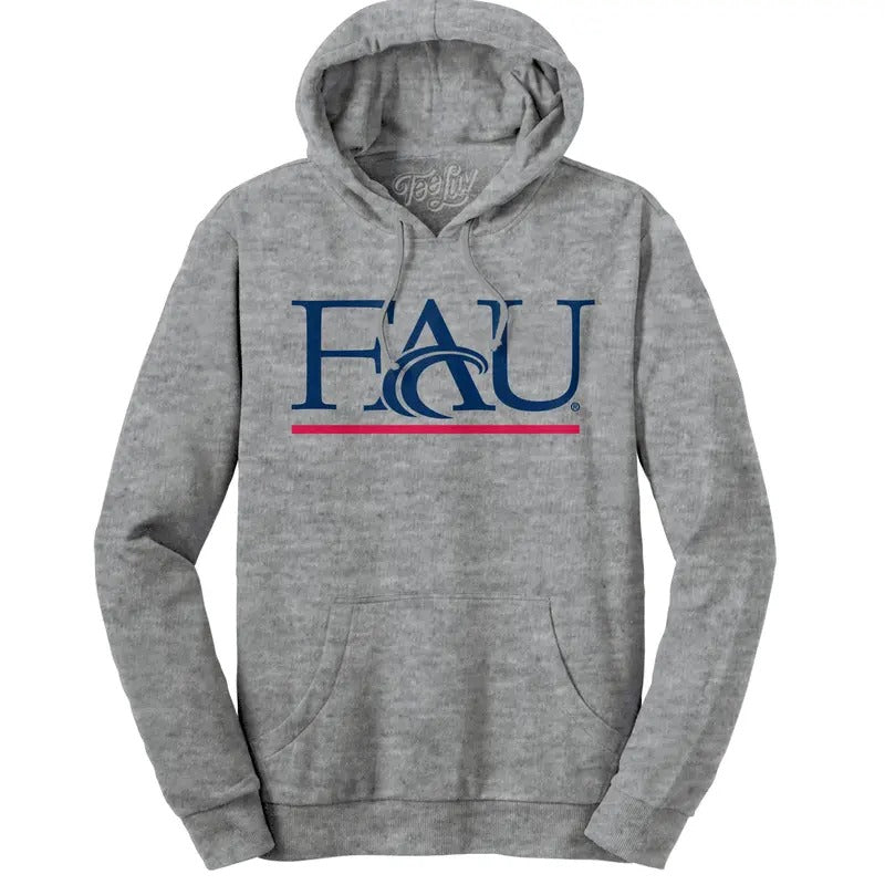 Florida Atlantic University Hooded Sweatshirt - Gray T-Shirts, Hoodie | RetroVerseTees.com