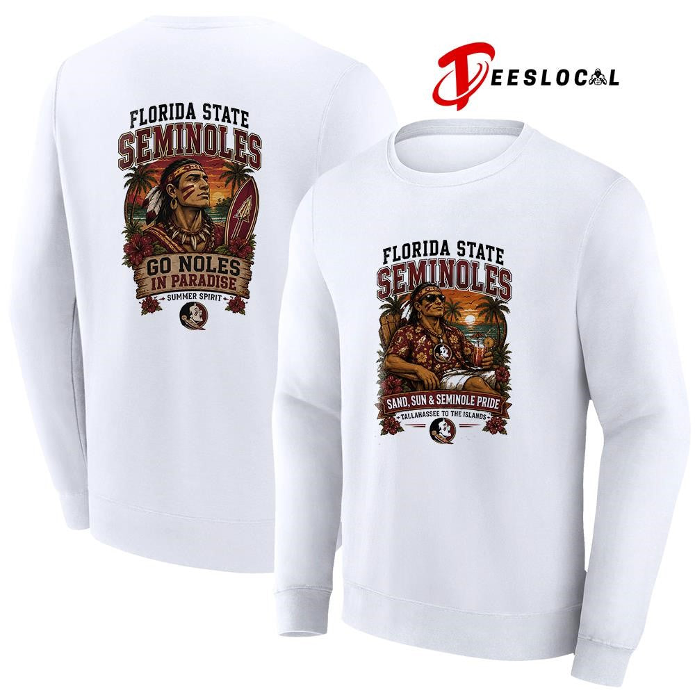 Florida State Seminoles san and sun Tallahassee to the islands tropical paradise shirt