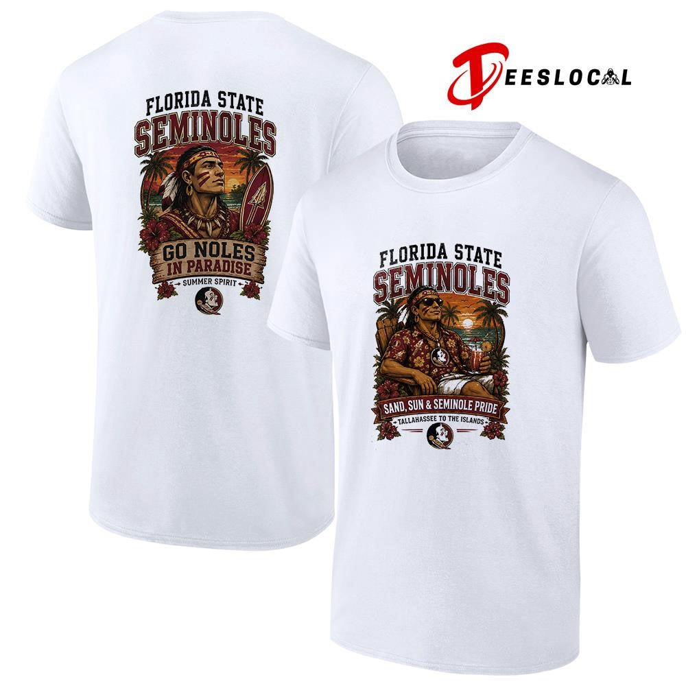 Florida State Seminoles san and sun Tallahassee to the islands tropical paradise shirt