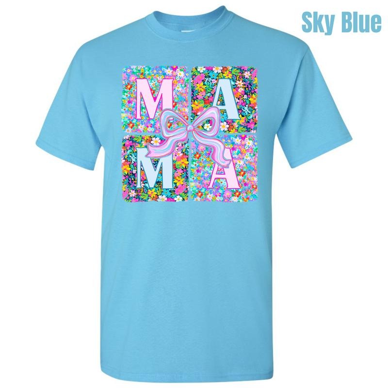 Flower Block Mama Gildan Short Sleeve T-Shirt 'NLB' Hoodie, Sweatshirt | RetroVerseTees.com