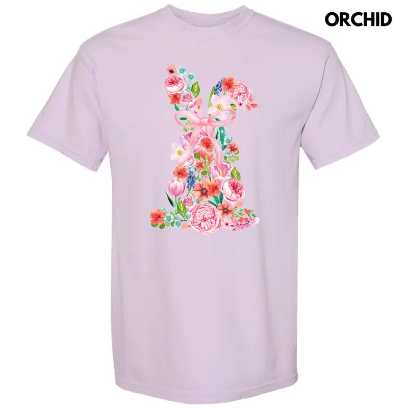 Flower Garden Bunny Comfort Colors T-Shirt 'NLB' Hoodie, Sweatshirt | RetroVerseTees.com