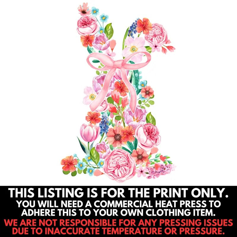 Flower Garden Bunny Print - PRINT ONLY T-Shirts, Hoodie, Sweatshirt | RetroVerseTees.com