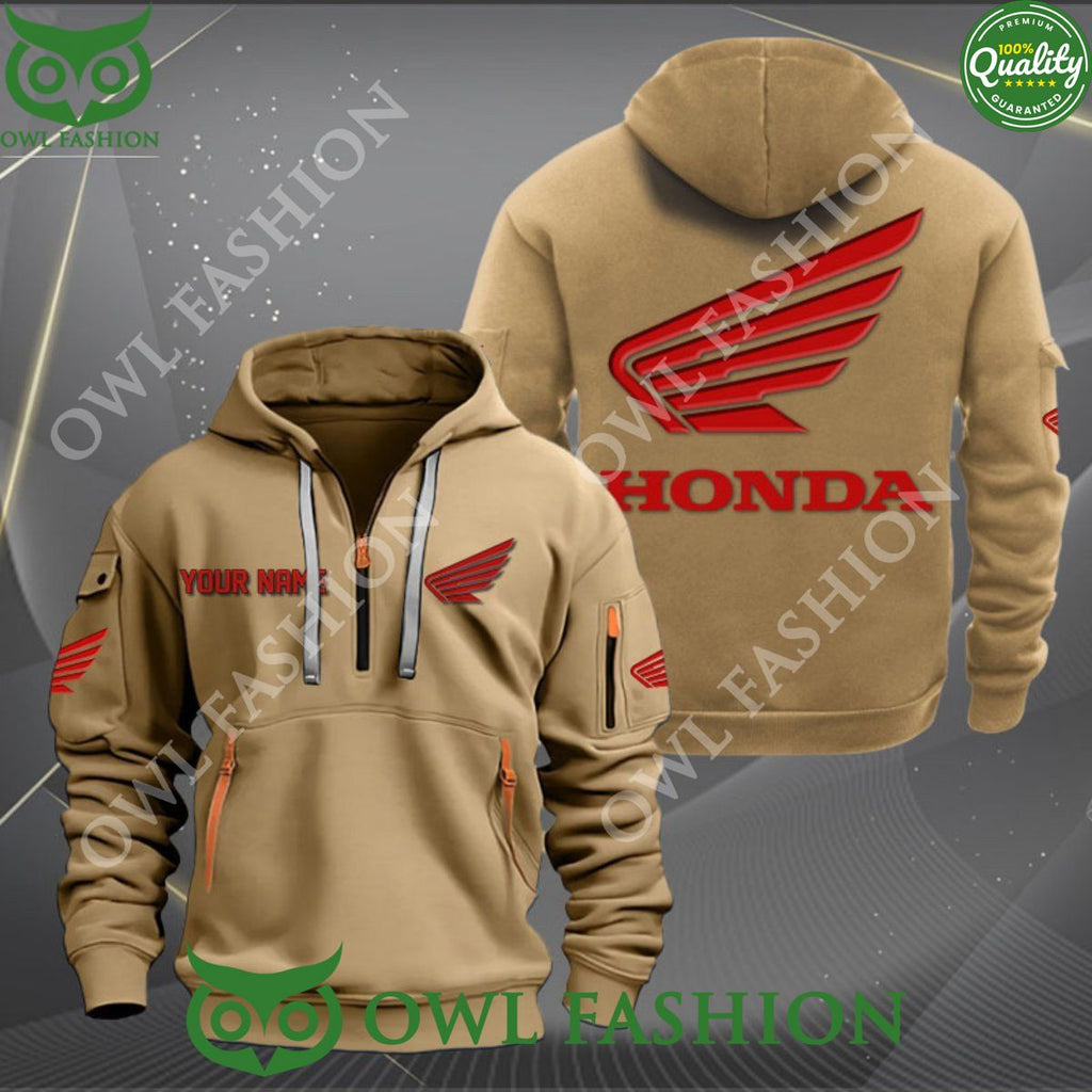 Honda Motorcycle Powersports Personalized 2D quarter zip hoodie