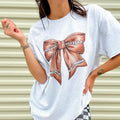 Football Bow Graphic Top T-Shirts, Hoodie, Sweatshirt | RetroVerseTees.com