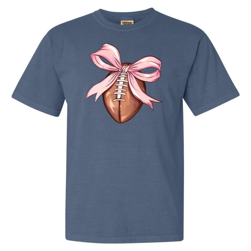 Football Coquette Comfort Colors T-Shirt 'NLB' Hoodie, Sweatshirt | RetroVerseTees.com
