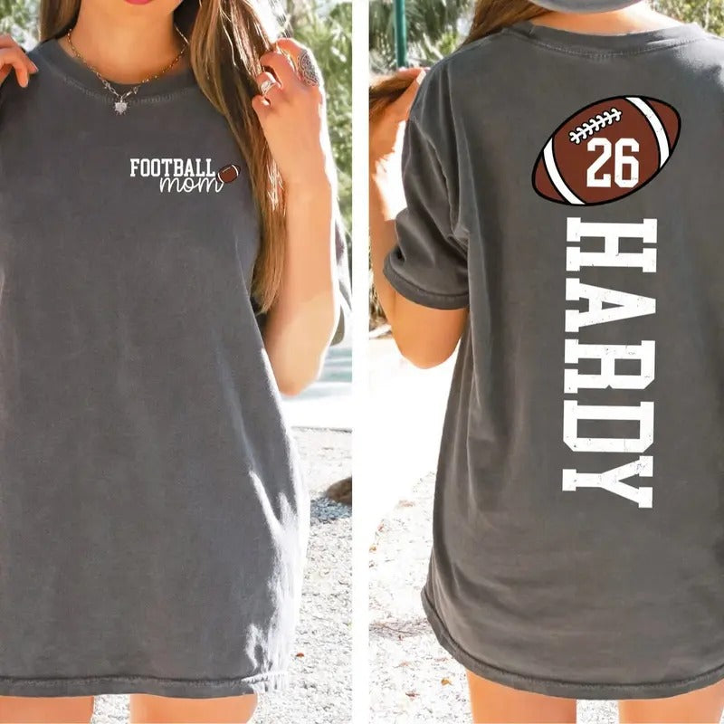 Football Mom Shirt, Cute Football Season Mama Shirt, Gift For Football Lover Mom Shirt, Mothers Day Gift Mom Top...