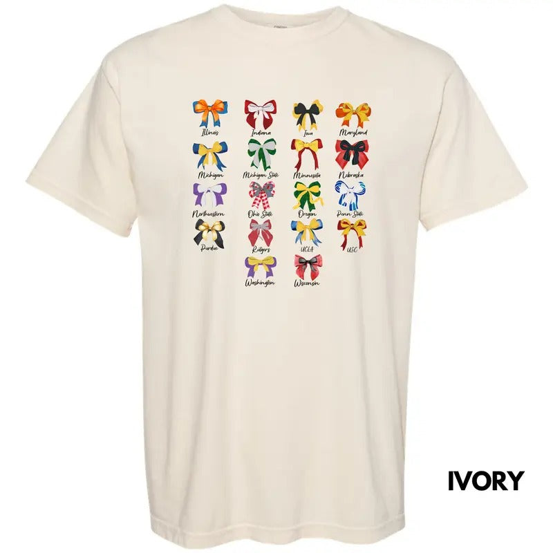 Football Team Bows Comfort Colors T-Shirt 'NLB' Hoodie, Sweatshirt | RetroVerseTees.com