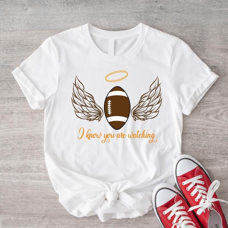 Football Wings Shirt, I Know You Are Watching T-Shirt, Football Lover Gift Shirt, Sport Lover Shirt, Unisex Football Fan...