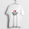 Football Player L I Love Jaxson Dart New York Football Tshirts Sweater
