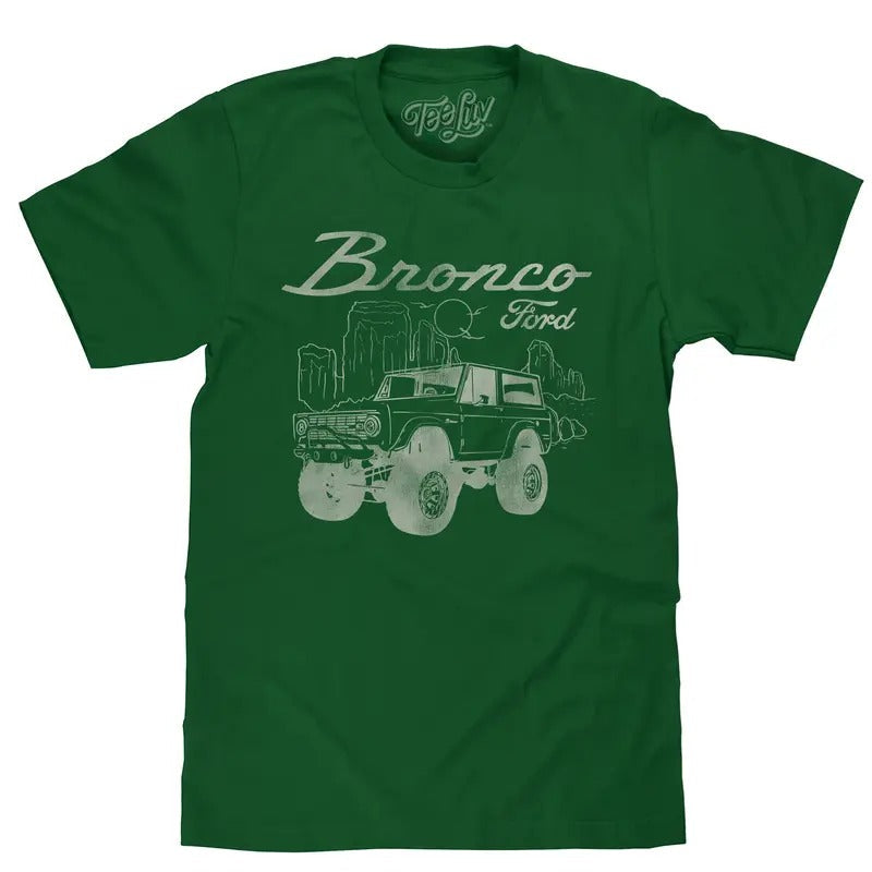 Ford Bronco T-Shirt - Forest Green Hoodie, Sweatshirt | RetroVerseTees.com