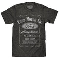 Ford Motor Co. American Made Muscle T-Shirt - Gray Hoodie, Sweatshirt | RetroVerseTees.com