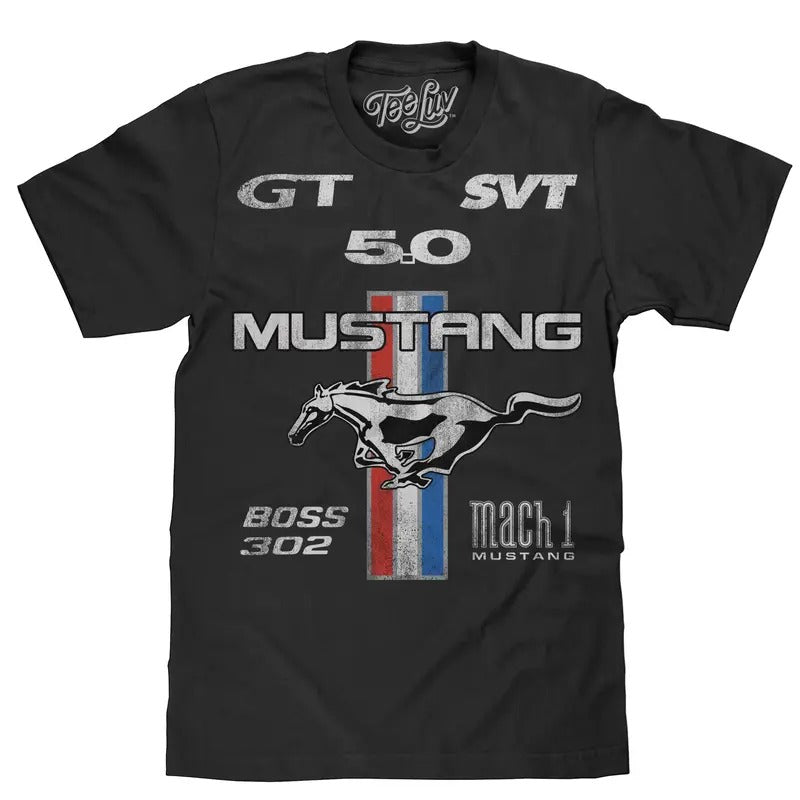 Ford Mustang Boss 302 T-Shirt - Black Hoodie, Sweatshirt | RetroVerseTees.com