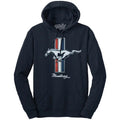 Ford Mustang Pullover Hooded Sweatshirt - Navy T-Shirts, Hoodie | RetroVerseTees.com