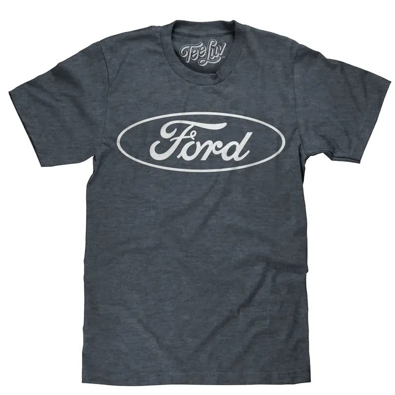 Ford Oval Logo T-Shirt - Indigo graphic tee Hoodie, Sweatshirt | RetroVerseTees.com
