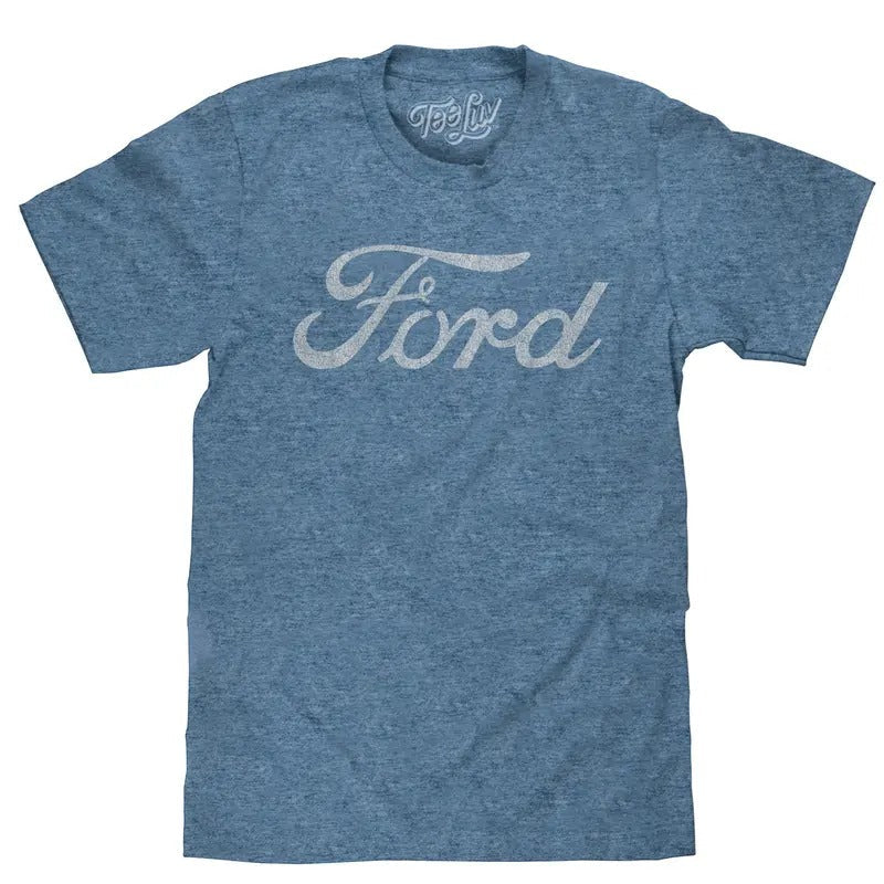 Ford Script Logo T-Shirt - Cabo Blue Hoodie, Sweatshirt | RetroVerseTees.com