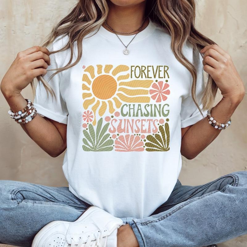 Forever Chasing Sunsets DTF Transfers - THIS IS NOT A SHIRT Hoodie, Sweatshirt | RetroVerseTees.com