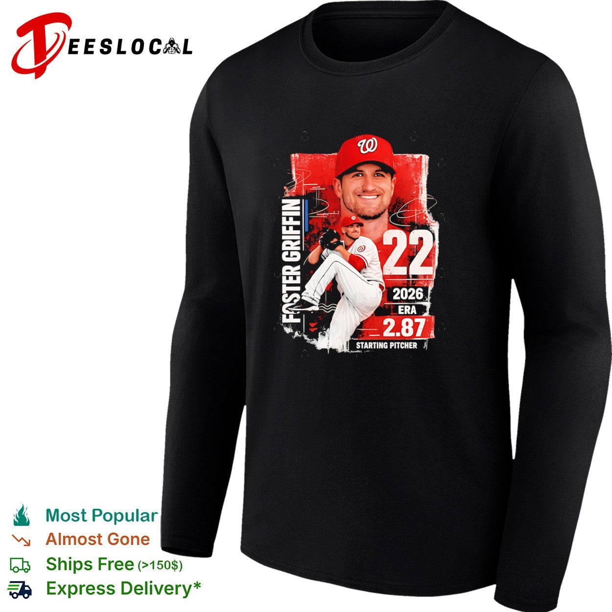 Foster Griffin 2026 Starting Pitcher 22 shirt