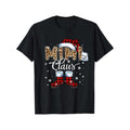 Four Seasons Comfortable Cotton Christmas Mimi Claus Leopard Buffalo Plaid Pajama Xmas Men's T-shirt, Casual Round Neck...