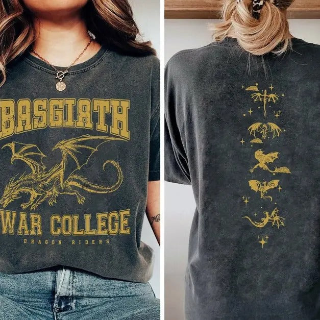 Fourth Wing  Shirt, Basgiath War College Shirt, Basgiath War College Gift, Fourth Wing Shirt, Bookish Dragon Rider Shirt...
