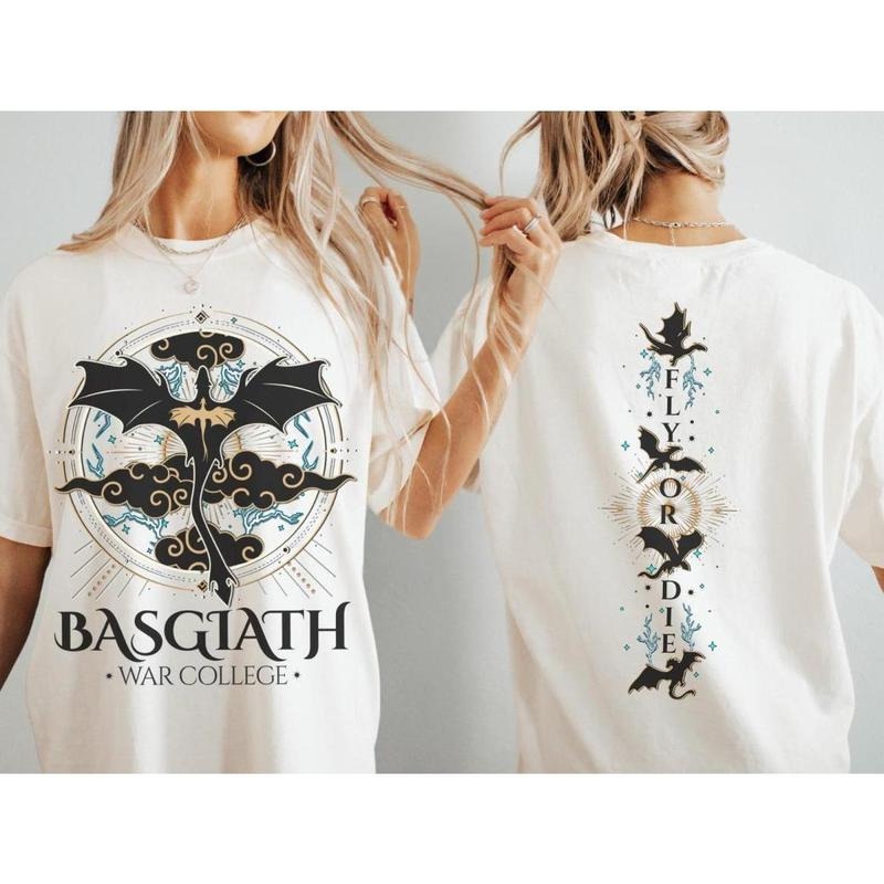 Fourth Wing Basgiath Shirt, Basgiath War College, Dragon Rider Tee, Violet Sorrengail, Xaden Riorson, Onyx Storm Merch,...