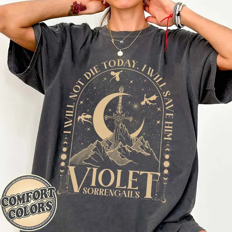 Fourth Wing Comfort Colors Shirt, Basgiath War College Shirt, Violet Sorrengail, Xaden Riorson, Gifts for Readers,...