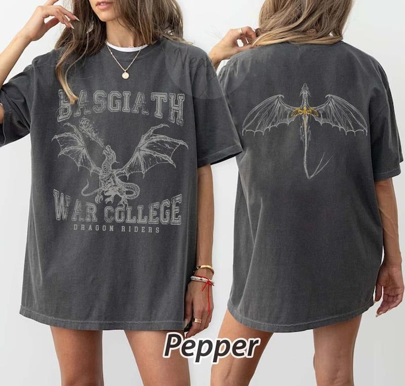 Fourth Wing Double-Sided Sweater, Basgiath War College Sweatshirt, Fourth Wing Shirt, Dragon Rider Shirt, Bookish Shirt,...