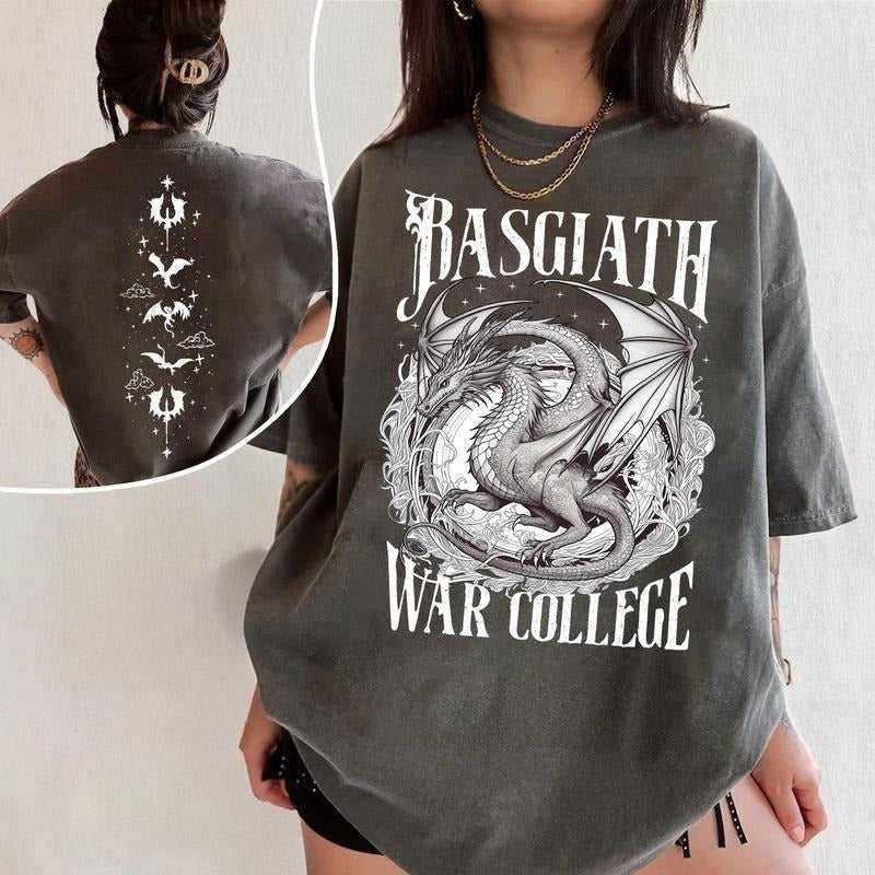 Fourth Wing Dragon Shirt , Tairn & Andarna Tee , Basgiath War College Bookish Gift Hoodie, Sweatshirt | RetroVerseTees.com