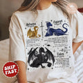 Fourth Wing Dragon Shirt, Tairn & Andarna TShirt, Basgiath War College Tee, Dragon Rider Shirt, Bookish Gift for Readers,...