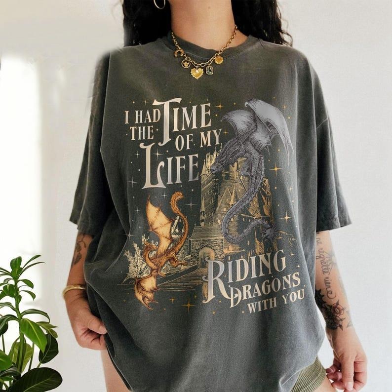 Fourth Wing Dragon Tairn Andarna T-Shirt, I Had The Time Of My Life Riding Dragons With You, Basgiath War College Dragon...