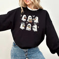 Fourth Wing Ghost Sweatshirt, Bookish Ghost Shirt, Ghost Book Reader Shirt, Spooky Booktok T-Shirt, Boo Sweatshirt,...