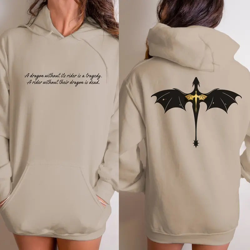 Fourth Wing Hoodie - Violets Relic - Violets Tattoo T-Shirts, Sweatshirt | RetroVerseTees.com