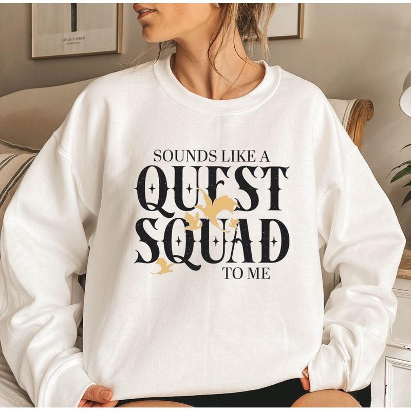 Fourth Wing Quest Squad Shirt, Dragon Rider Shirt, Basgiath War College Shirt, Unisex Sweater Pullover Tee Hoodie, Sweatshirt