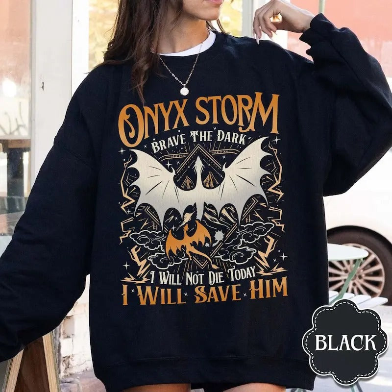 Fourth Wing Series Sweatshirt, Onyx Storm Shirt, Dragon Rider Shirt Bookish Shirt Gift for Book Lover, Violet Sorrengail...