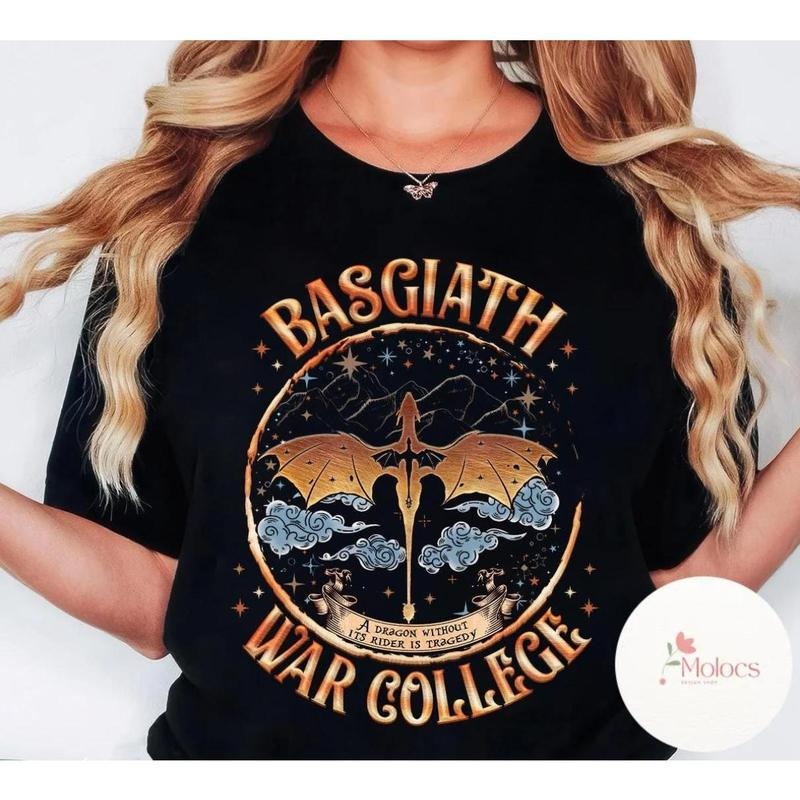 Fourth Wing Shirt, Basgiath War College Shirt, Fourth Wing Dragon Rider Shirt, Iron Flame T-Shirt, Fantasy Book Lover,...