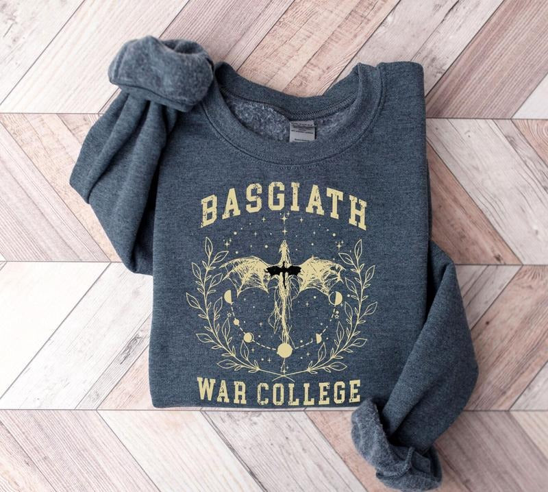 Fourth Wing Sweatshirt, Basgiath War College Sweatshirt, Violet Sorrengail, Bookish Sweatshirt, Xaden Riorson, Fantasy...